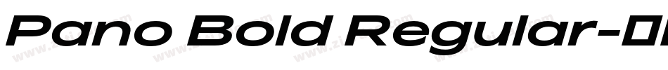 Pano Bold Regular字体转换
